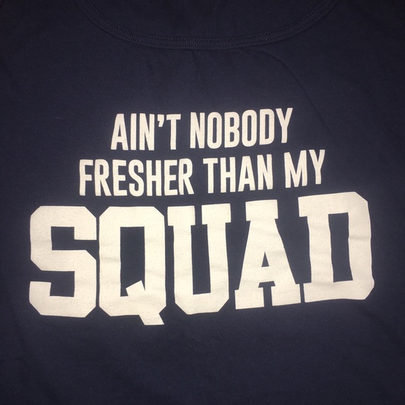 Nobody Fresher Than My Squad Shirt/Tshirt Blue L - Picture 2 of 3